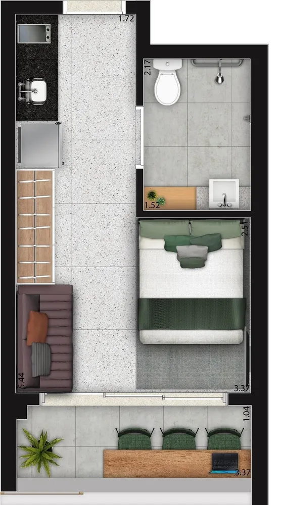 Apartamento, 1 quarto, 27 m² - Foto 10