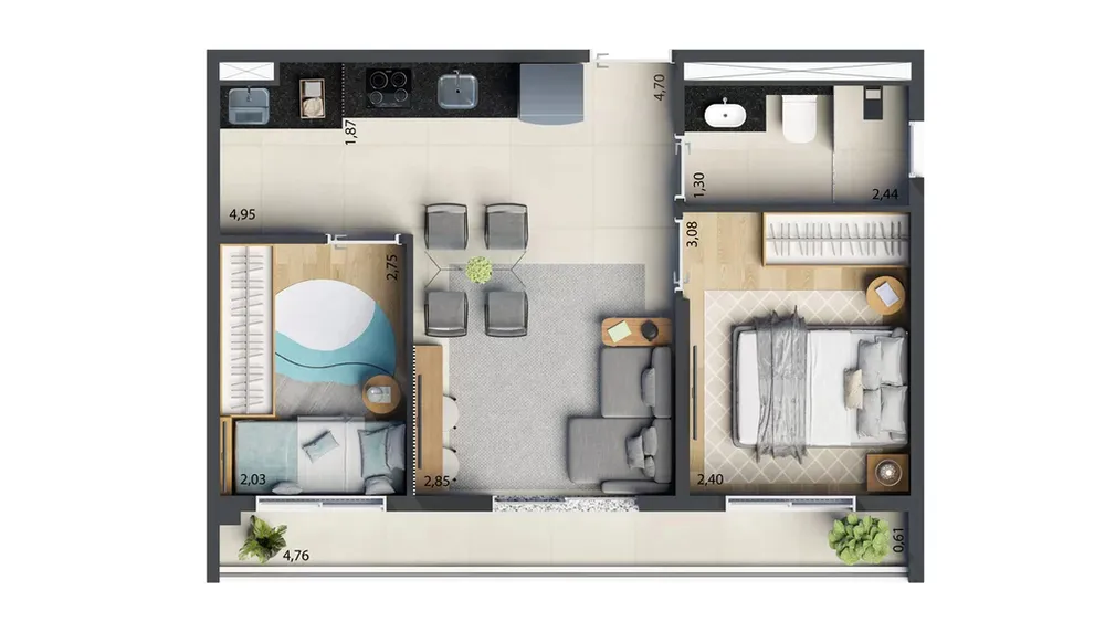 Apartamento, 2 quartos, 43 m² - Foto 8