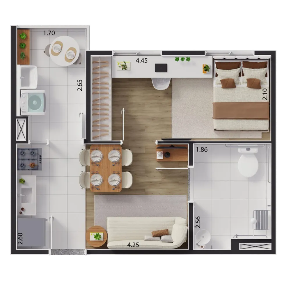 Apartamento, 2 quartos, 33 m² - Foto 9