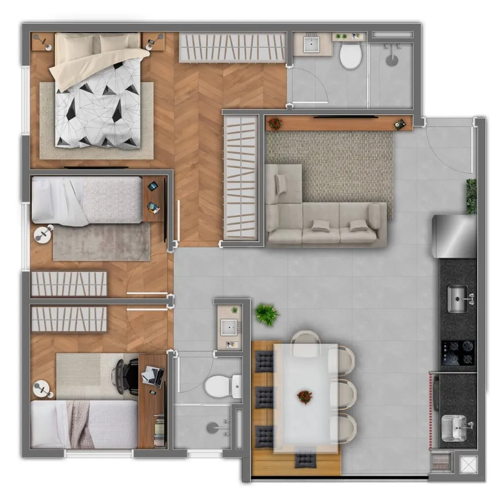 Apartamento, 2 quartos, 40 m² - Foto 7