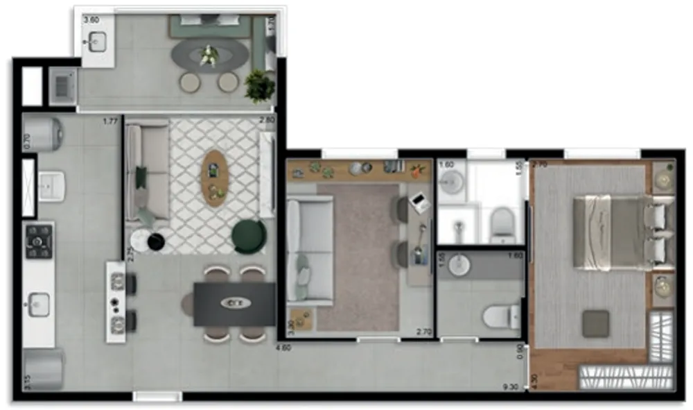 Apartamento, 2 quartos, 70 m² - Foto 14