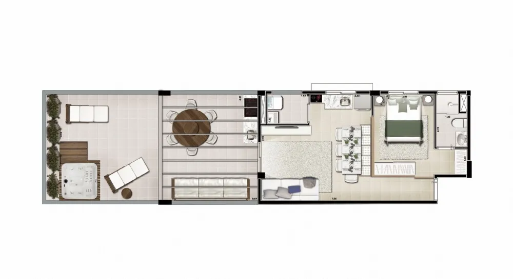 Apartamento, 1 quarto, 35 m² - Foto 8