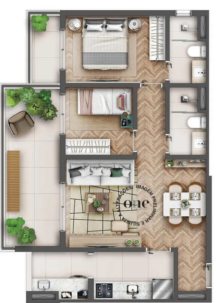 Apartamento, 2 quartos, 73 m² - Foto 6