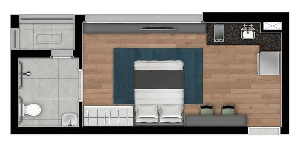 Apartamento, 1 quarto, 25 m² - Foto 3