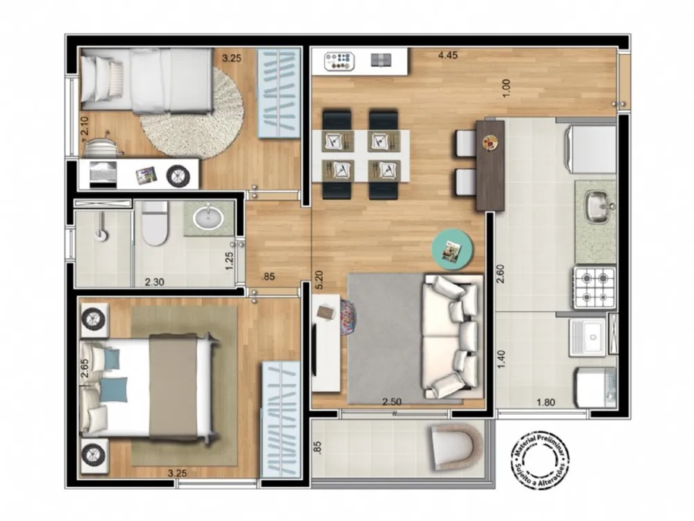 Apartamento, 2 quartos, 50 m² - Foto 12