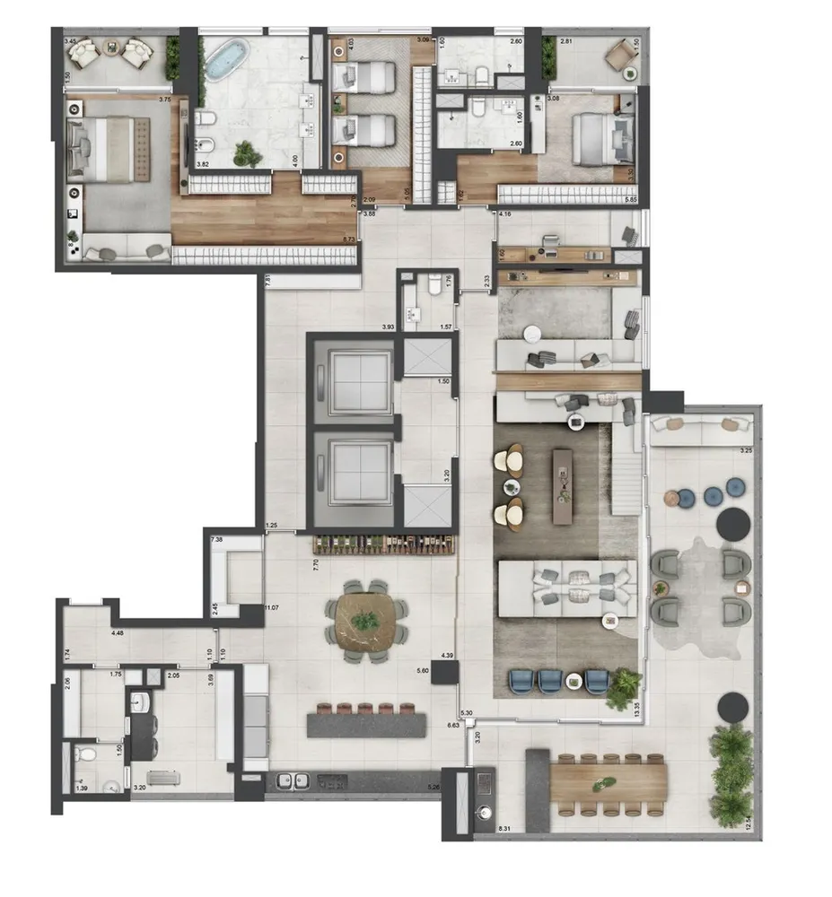 Apartamento, 3 quartos, 218 m² - Foto 8
