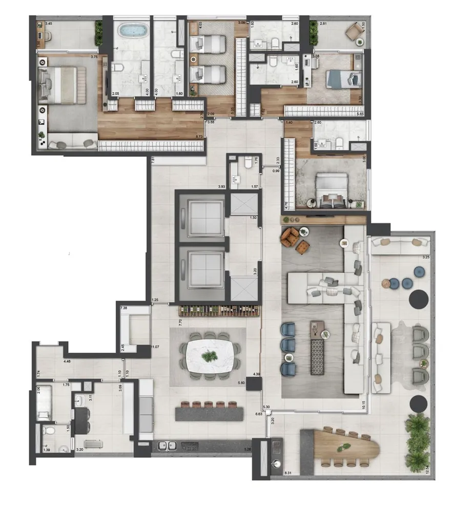 Apartamento, 3 quartos, 218 m² - Foto 7