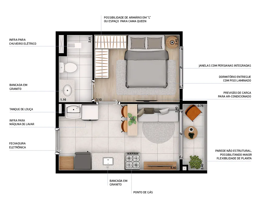 Apartamento, 1 quarto, 26 m² - Foto 11