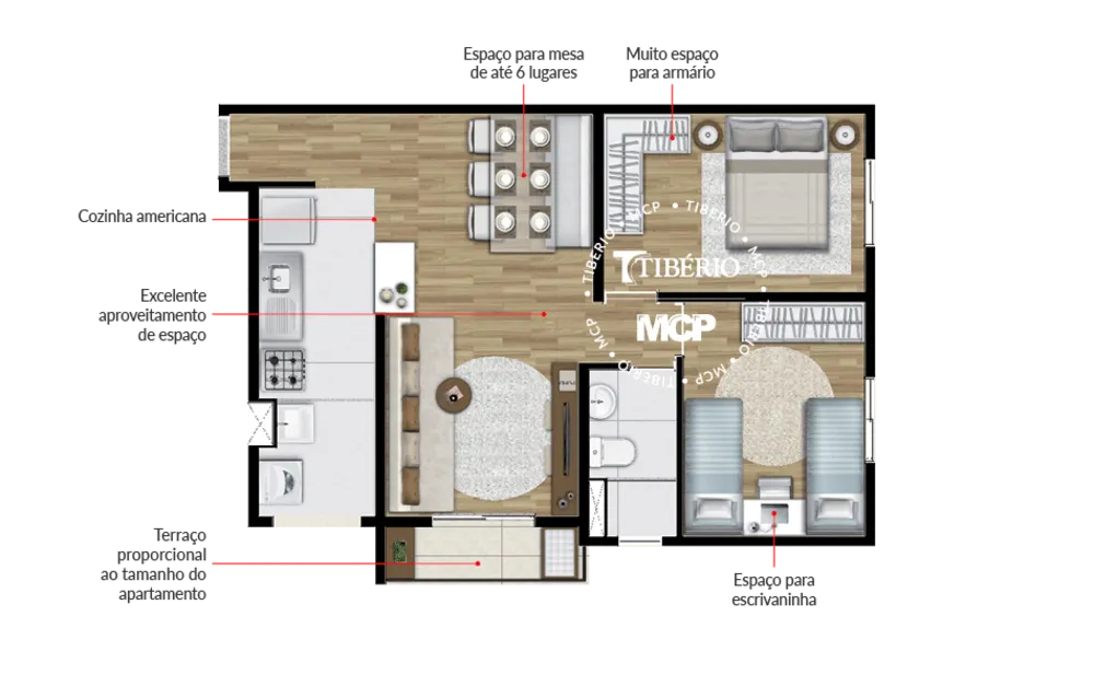 Apartamento, 3 quartos, 65 m² - Foto 6