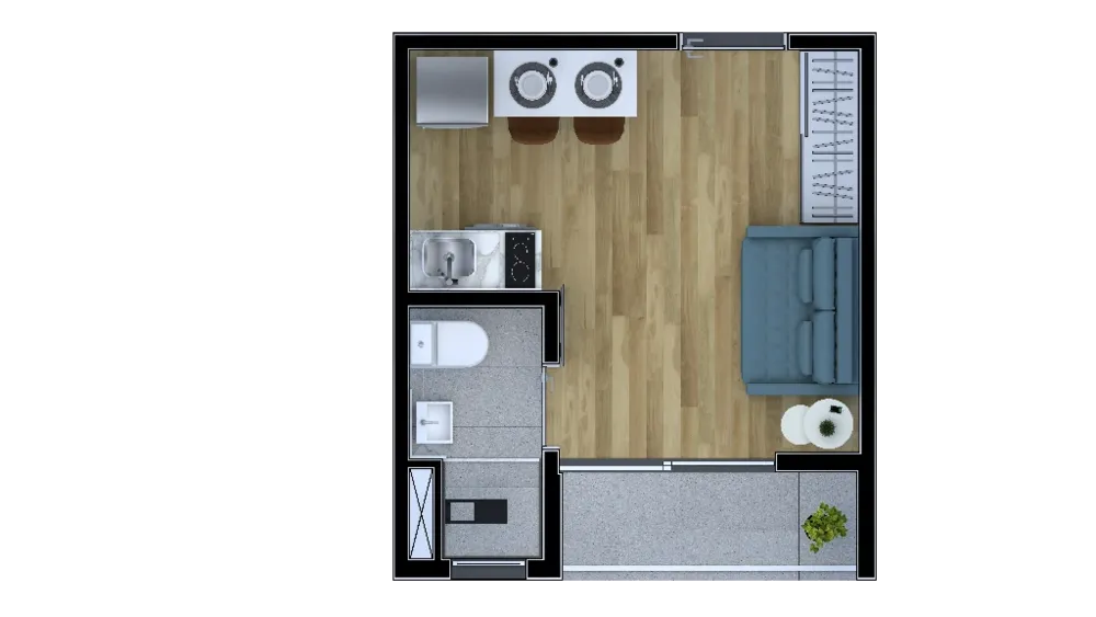 Apartamento, 1 quarto, 17 m² - Foto 12