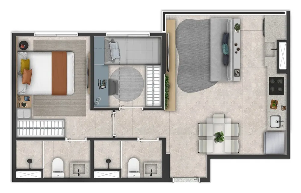 Apartamento, 3 quartos, 65 m² - Foto 7