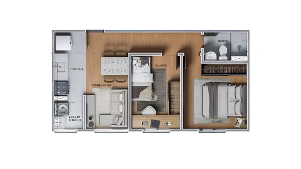 Apartamento, 2 quartos, 37 m² - Foto 9