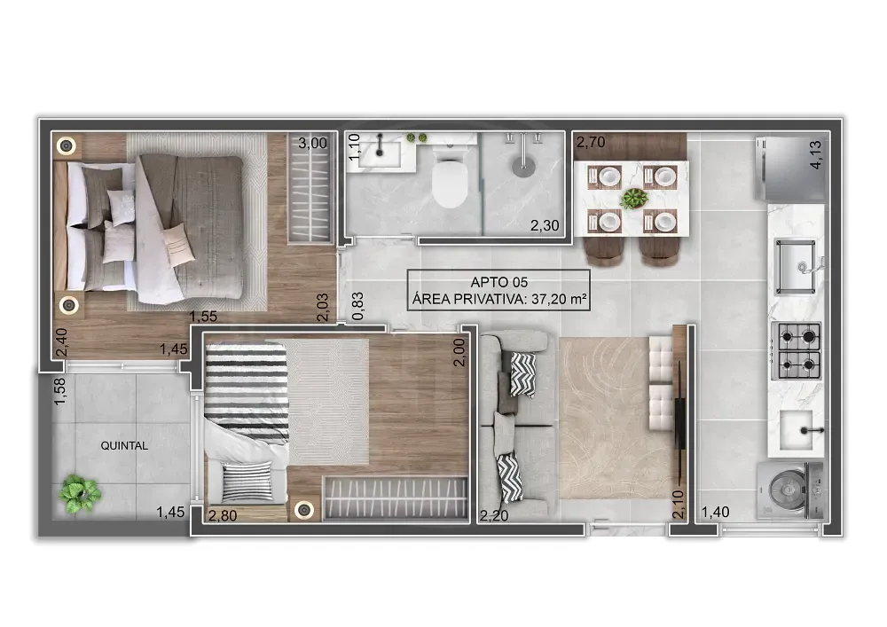Apartamento, 2 quartos, 34 m² - Foto 5