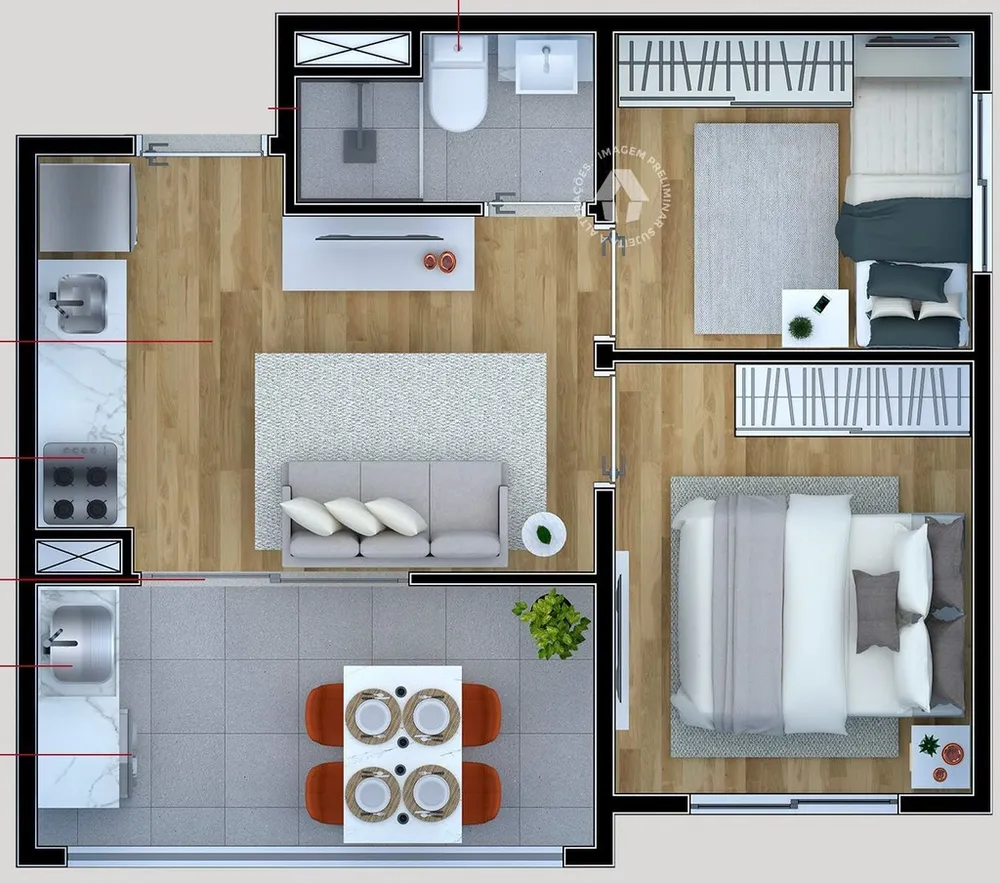 Apartamento, 1 quarto, 65 m² - Foto 12