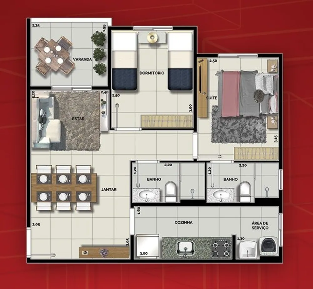 Apartamento, 2 quartos, 55 m² - Foto 8
