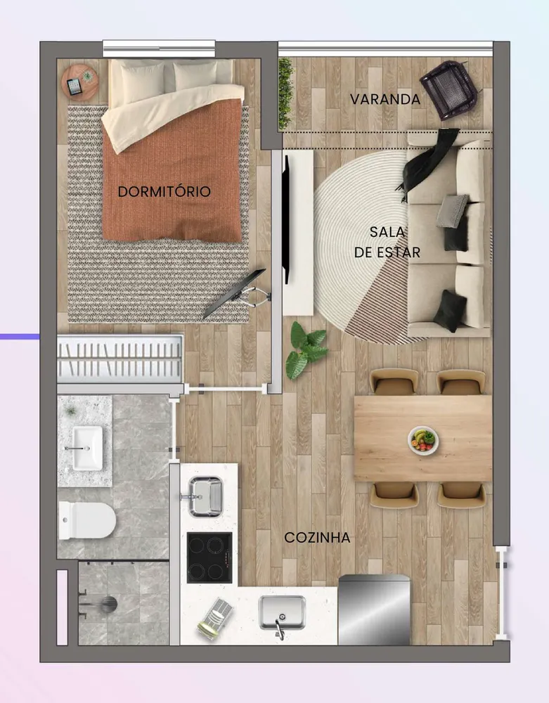 Apartamento, 1 quarto, 26 m² - Foto 1