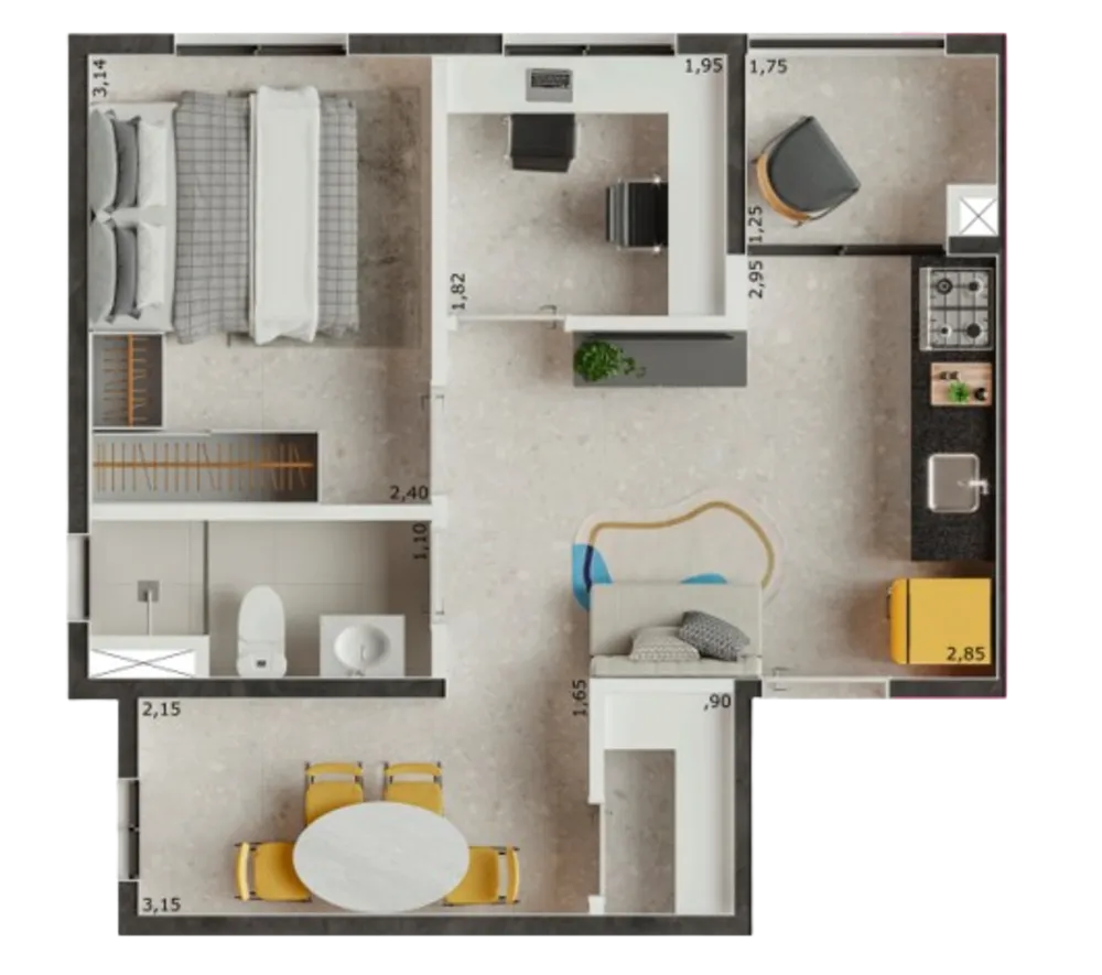 Apartamento, 2 quartos, 53 m² - Foto 7