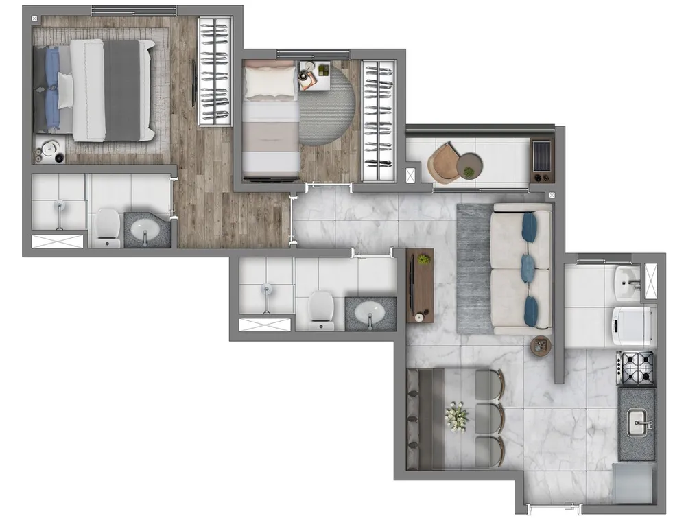 Apartamento, 2 quartos, 45 m² - Foto 7