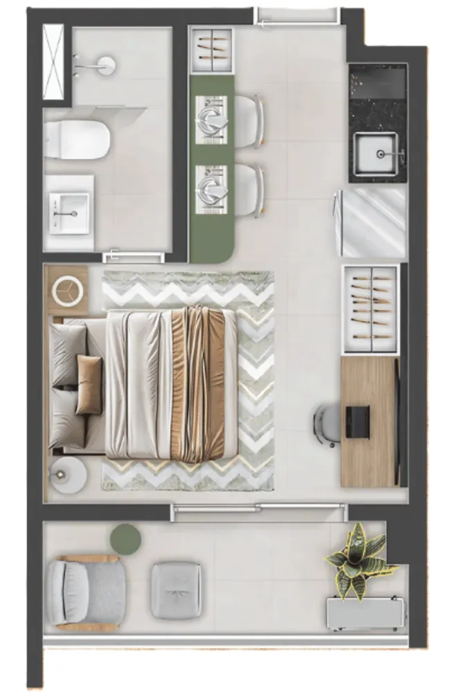 Apartamento, 1 quarto, 25 m² - Foto 4