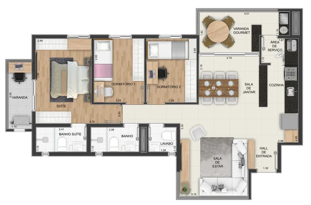 Apartamento, 3 quartos, 83 m² - Foto 7