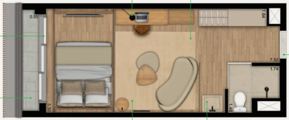 Apartamento, 1 quarto, 28 m² - Foto 4