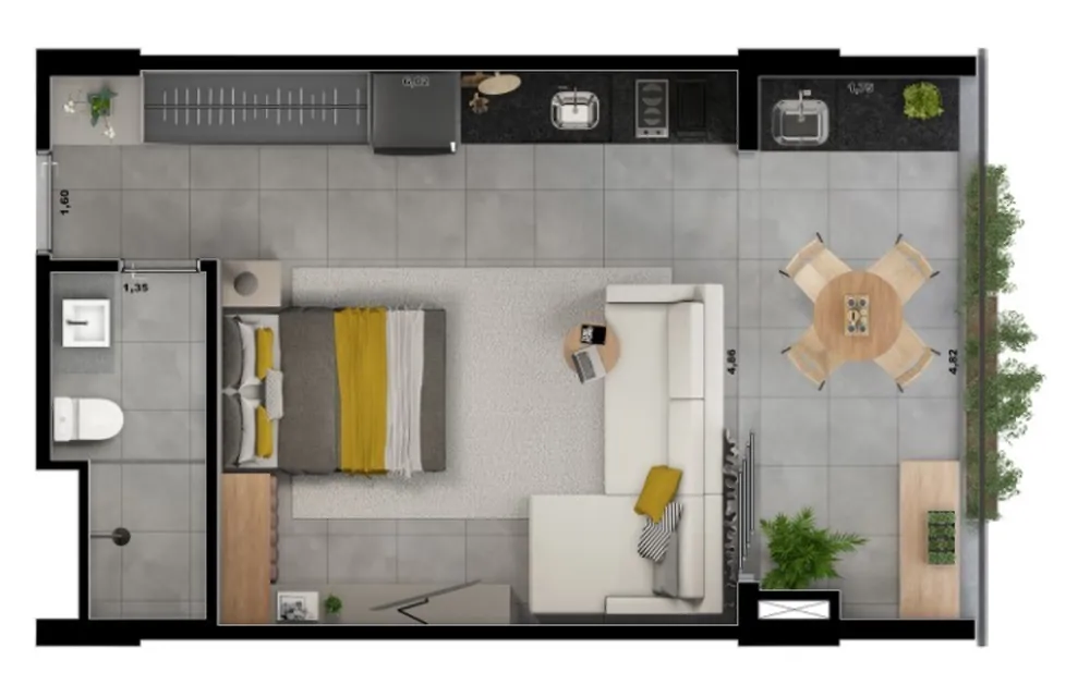 Apartamento, 1 quarto, 42 m² - Foto 12
