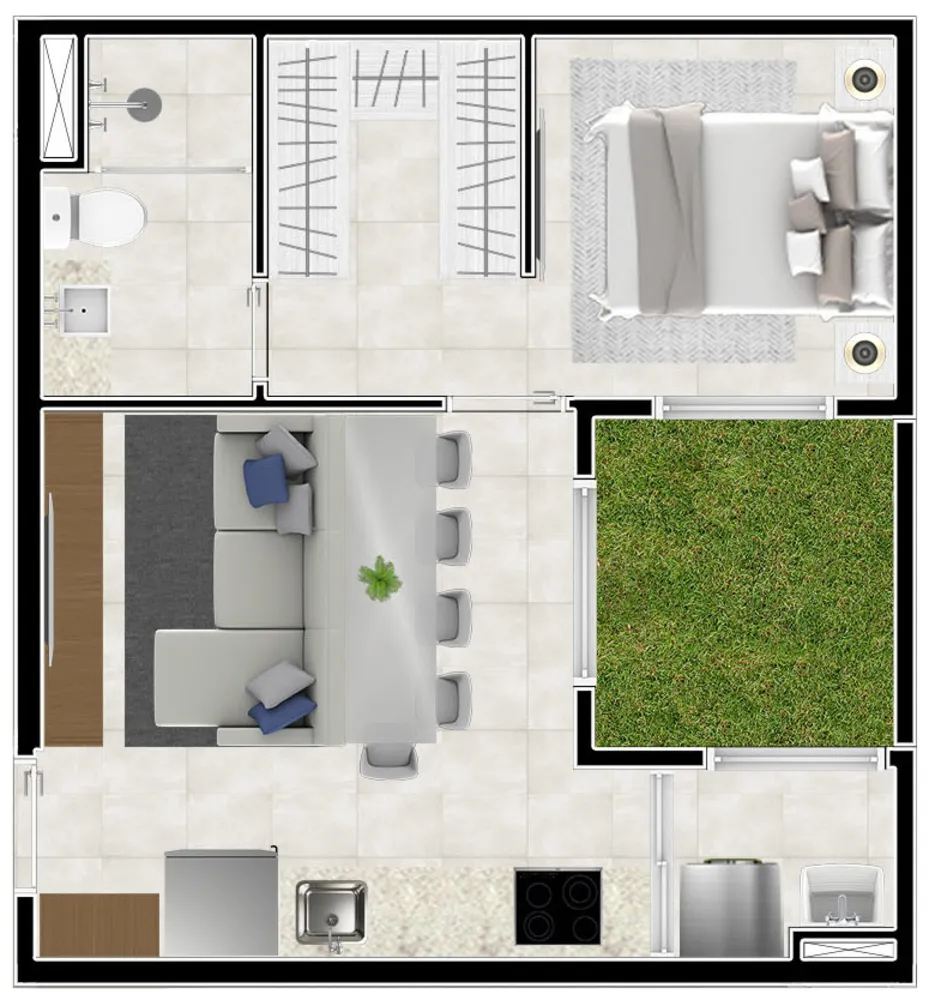 Apartamento, 1 quarto, 25 m² - Foto 4