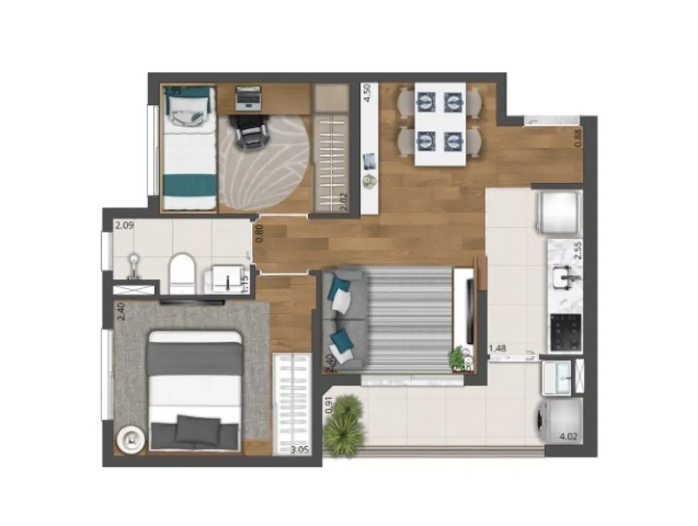 Apartamento, 2 quartos, 41 m² - Foto 11