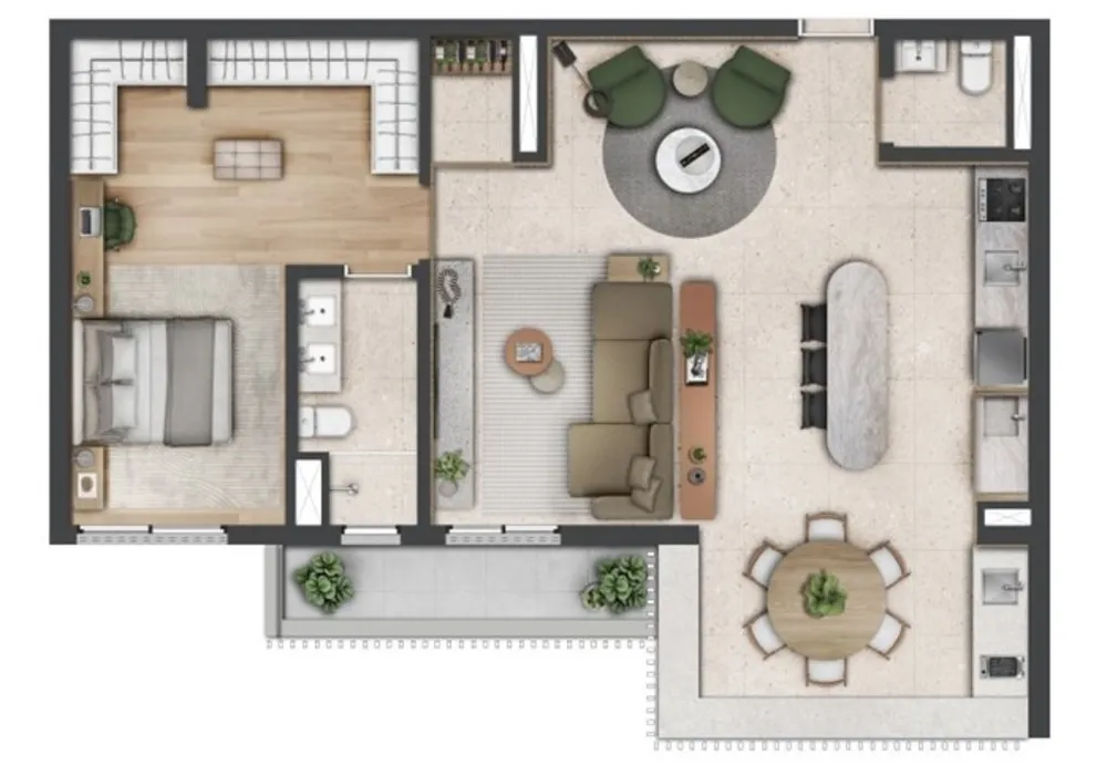 Apartamento, 1 quarto, 43 m² - Foto 9