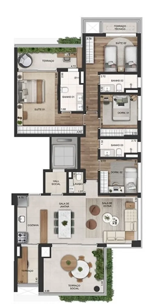 Apartamento, 4 quartos, 149 m² - Foto 4