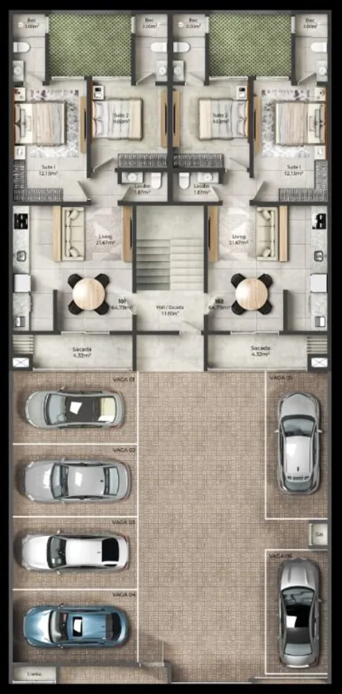 Apartamento, 2 quartos, 65 m² - Foto 4