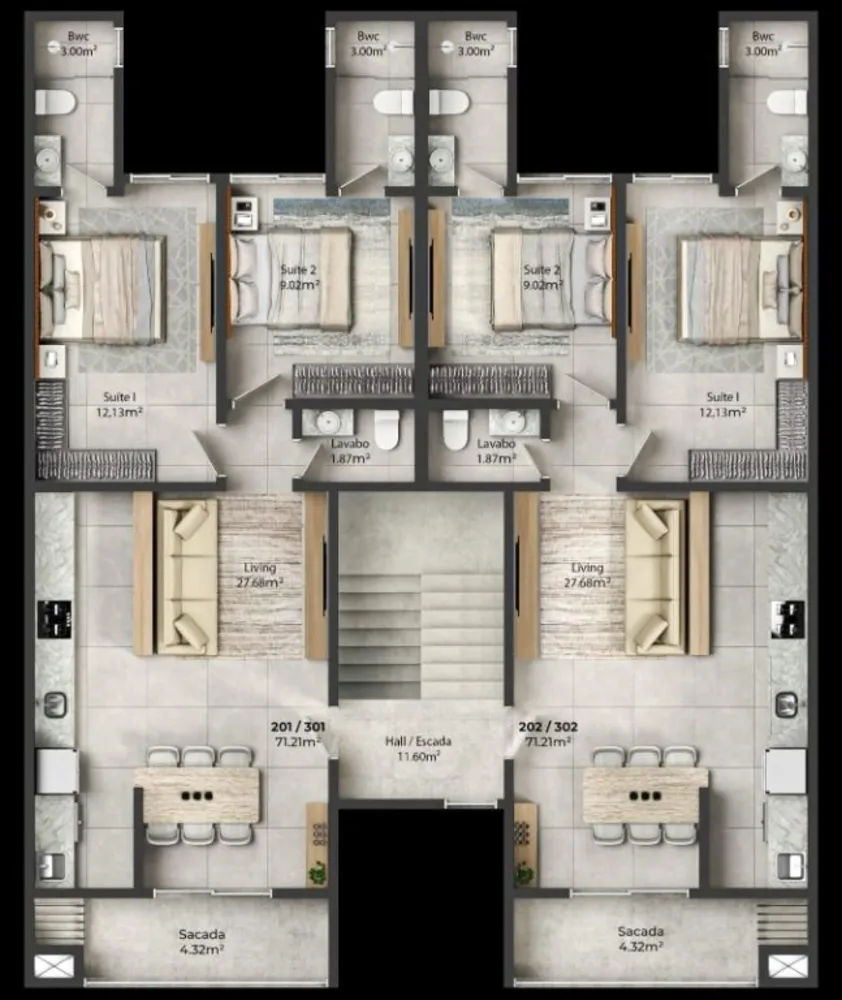 Apartamento, 2 quartos, 65 m² - Foto 3