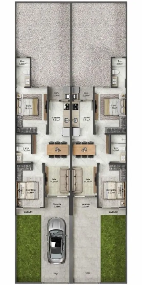 Casa, 2 quartos, 57 m² - Foto 4