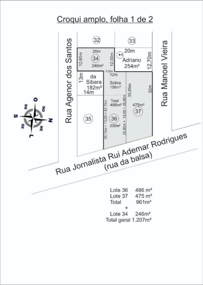 Terreno, 961 m² - Foto 2