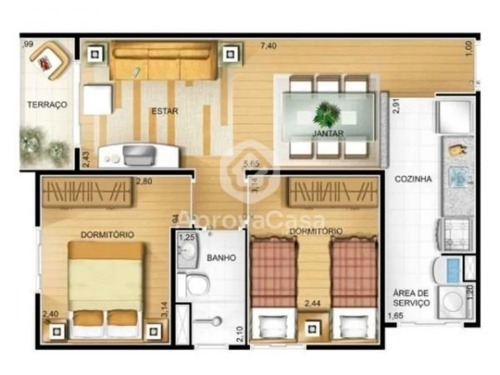 Apartamento, 2 quartos, 50 m² - Foto 5