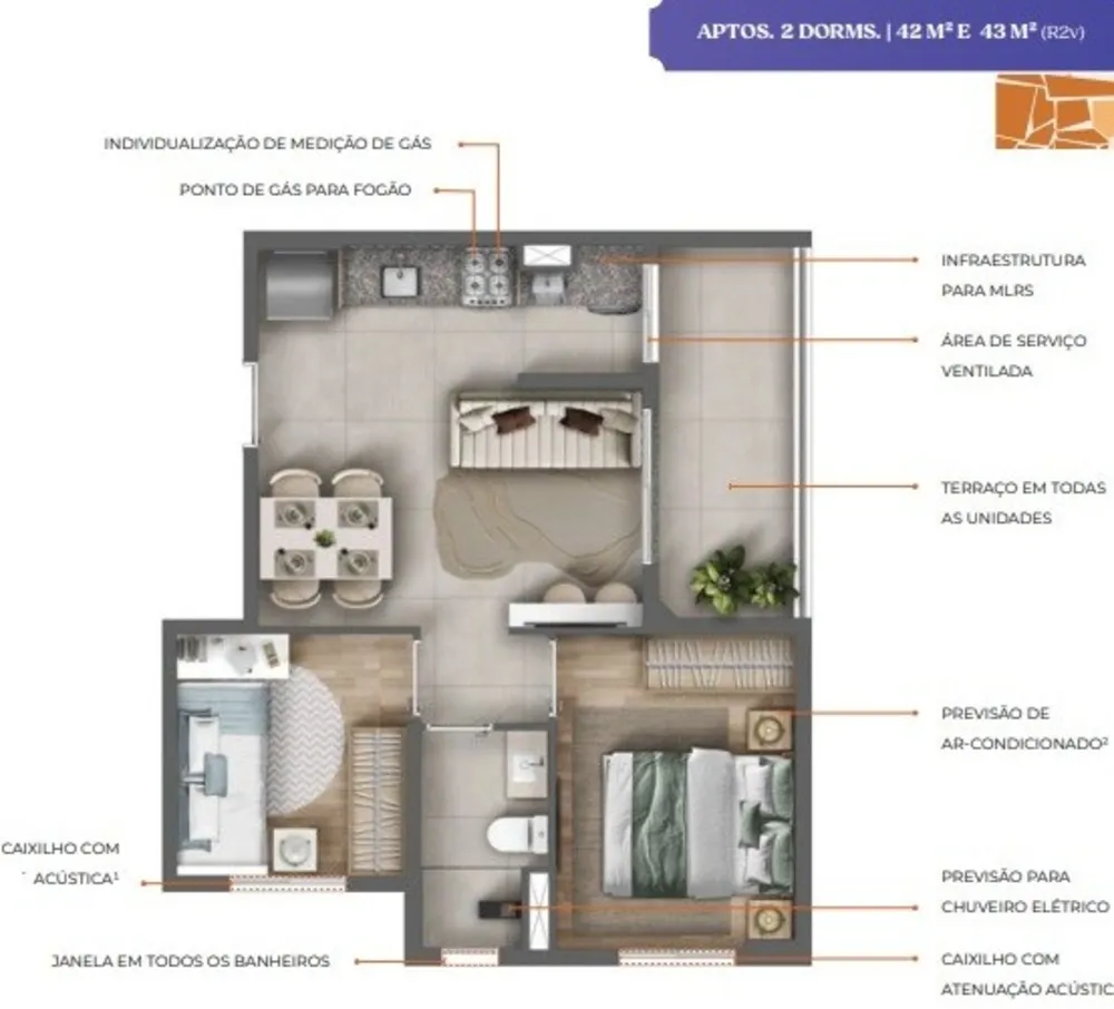 Apartamento, 2 quartos, 43 m² - Foto 4