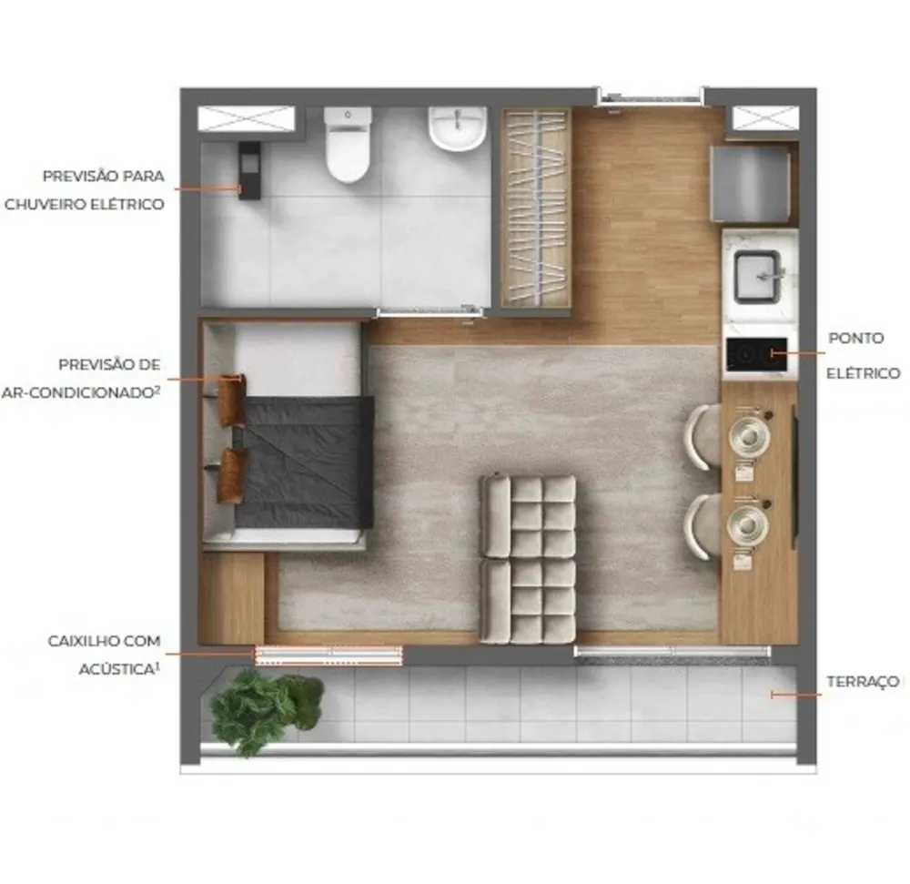 Apartamento, 1 quarto, 27 m² - Foto 10