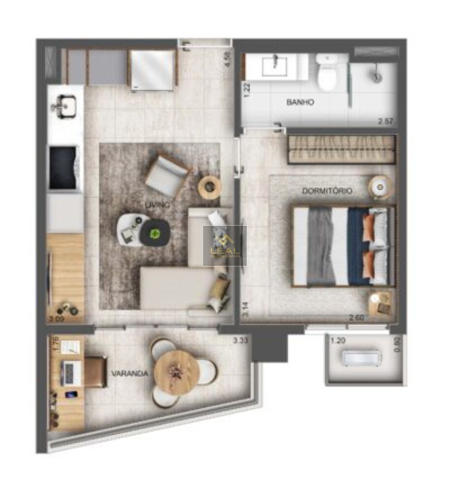 Apartamento, 1 quarto, 35 m² - Foto 20