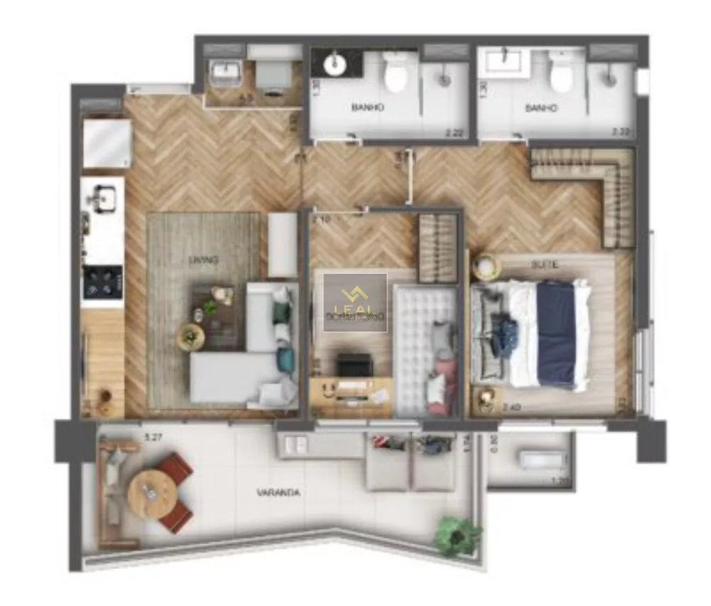 Apartamento, 1 quarto, 35 m² - Foto 21