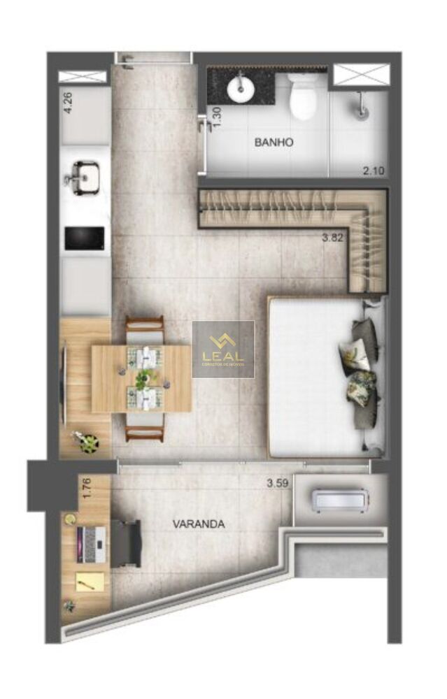 Apartamento, 1 quarto, 35 m² - Foto 24