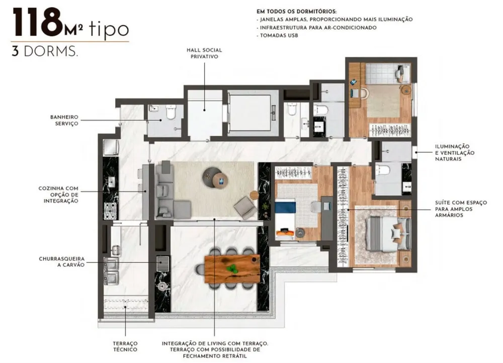 Cobertura, 3 quartos, 252 m² - Foto 17
