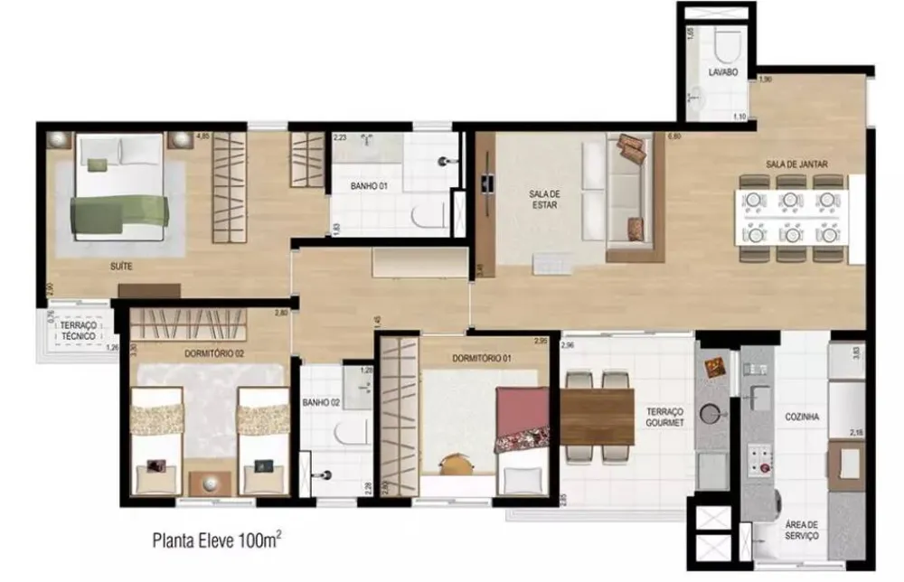 Apartamento, 3 quartos, 100 m² - Foto 5