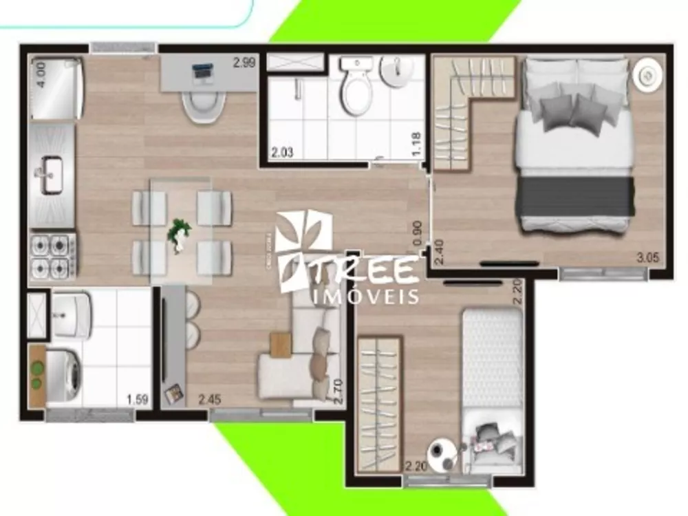 Apartamento à venda com 2 quartos, 35m² - Foto 4