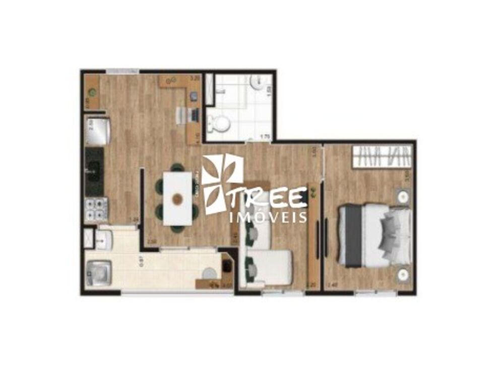 Apartamento, 2 quartos, 43 m² - Foto 2