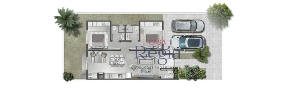 Casa de Condomínio, 2 quartos - Foto 1