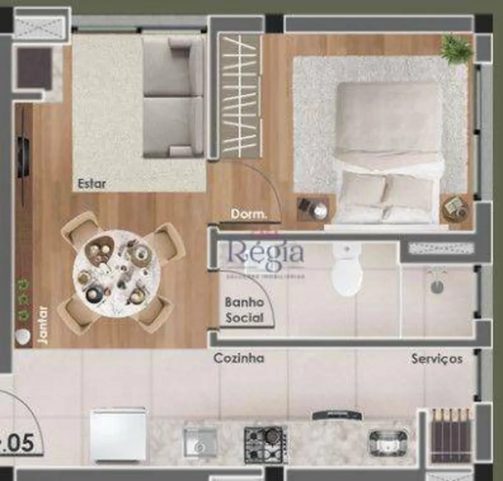 Apartamento, 1 quarto, 35 m² - Foto 1