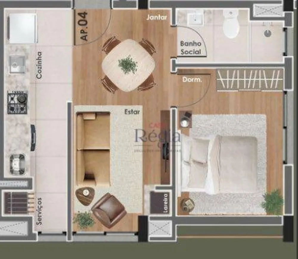 Apartamento, 1 quarto, 35 m² - Foto 2