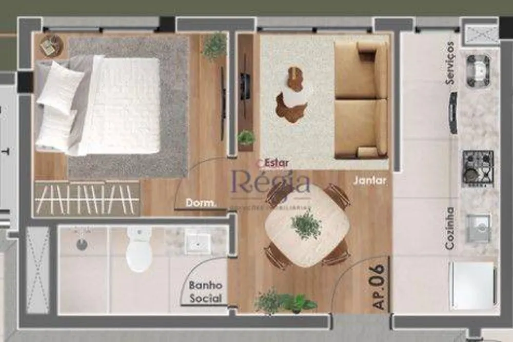 Apartamento, 1 quarto, 35 m² - Foto 3