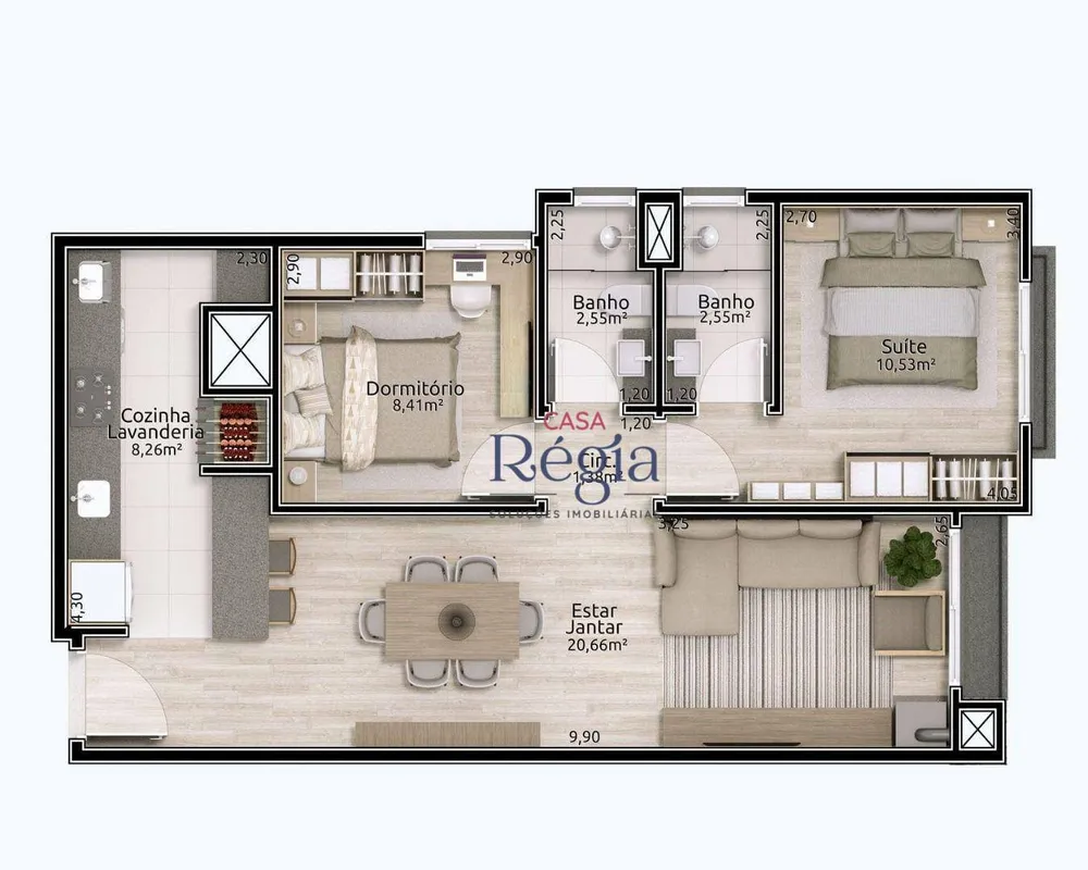 Apartamento, 2 quartos, 67 m² - Foto 5