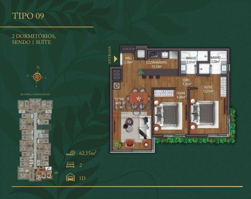 Apartamento, 2 quartos, 62 m² - Foto 7